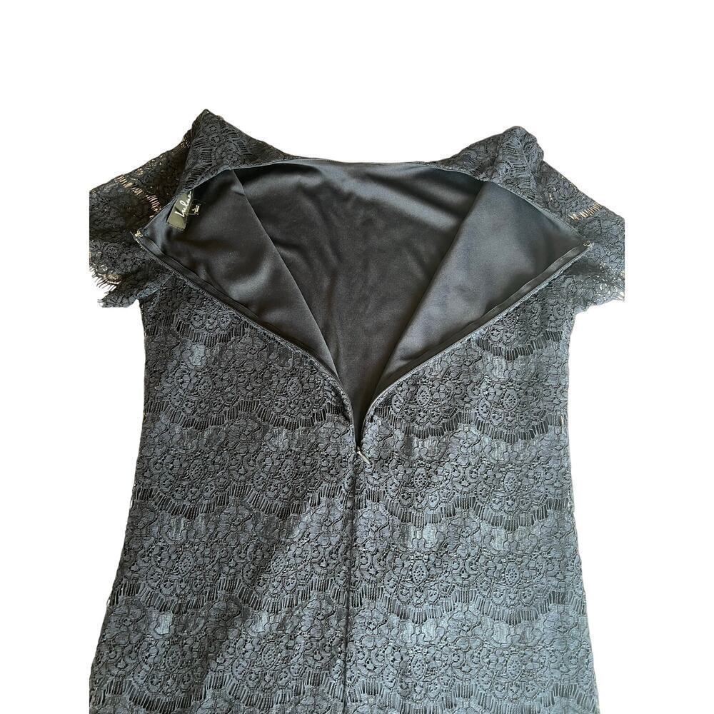 Lulus Take Me To Brunch Navy Blue Lace Shift Dress, Large, Mini, Short Sleeve - Picture 10 of 10